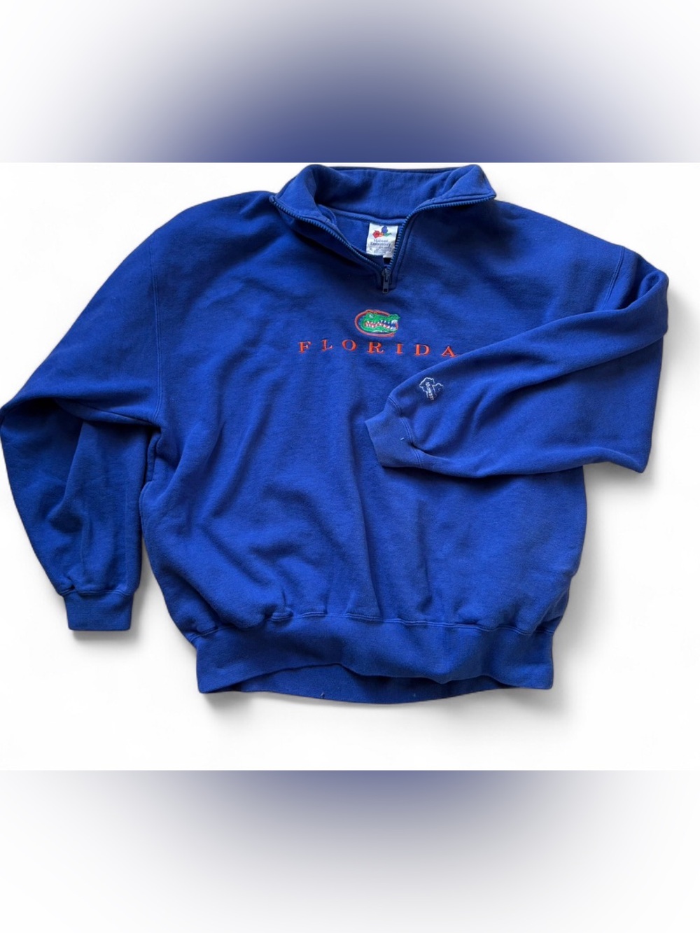 Florida Embroidered Royal Blue Quarter-Zip Sweatshirt